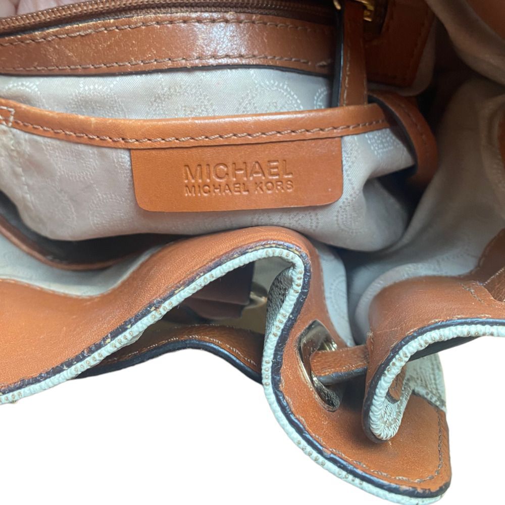 Michael Kors Hamilton North South Tote Vanilla + Matching Wallet - Picture 12 of 16